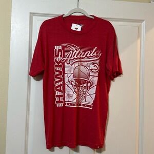 Sportiqe Atlanta Hawks Basketball Graphic T Shirt Mens‎ Large Red Nba